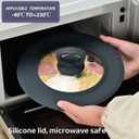 2 x Vented Tempered Glass Universal Lid for Pot Pan Skillet with Heat Resistant Silicone Rim Microwave Splatter Lid Cover Microwave Safe Fit 9.5 10 10.5 11 Cookware, Dishwasher Safe Grey