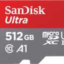 SANDISK 512GB Ultra microSDXC UHS-I Memory Card with Adapter - Up to 150MB/s, C10, U1, Full HD, A1, MicroSD Card - SDSQUAC-512G-GN6MA