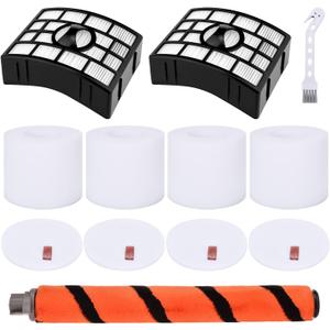 Leadaybetter Filter Replacement for Shark APEX DuoClean Lift-Away AX950 AX951 AZ1002 AZ1000 AZ1000W, 2 Black Filters, 4 Foam & Felt Filters, 1 Brush Roll, Compare to Part # XFF650 & XHF650 & 1173FT950