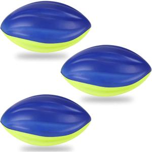 8.5" Foam Spiral Football PU Coated High Density Soft Balls, Set of 3, for Kids Sports Training Practice Indoor Outdoor Play