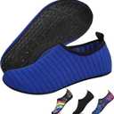 Water Shoes for Womens Mens Barefoot Aqua Yoga Socks for Pool Beach Surf Walking Water Park Boating Sports Water Shoes (7.5-8.5 Women/6-7 Men, Blue)