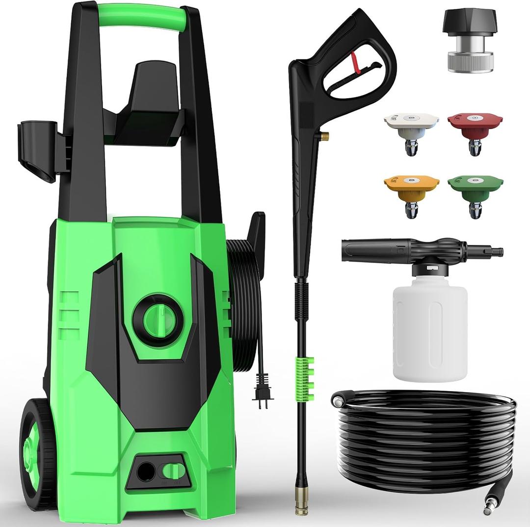 AgiiMan Pressure Washer 3990 PSI 2.1 GPM High Pressure Washer Electric Powerd Car Cleaning for Garden, Patios, Yard, Cyan