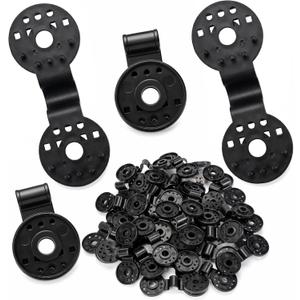 40 PCS Shade Cloth Clips, Plastic Shade Net Clips for Mesh or Thin Shade Fabric, Round Black Clips for Mesh Tarp, Bird Netting, Garden Netting and Sun Shade Cover