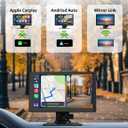 Carplay Screen for Car, 9'' Wireless CarPlay & Android Auto-Upgrade Portable Touchscreen with GPS Navigation, Bluetooth, Mirror Link, Voice Control, Hands-Free Calling,Plug & Play Car Play Screen