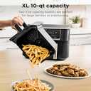 Ninja Foodi Air Fryer | 6-in-1 with 10-QT DualZone Baskets | Smart Finish to Cook 2 Foods at Once | Air Fry, Broil, Roast, Dehydrate, Keep Warm & Bake | 450 F |XL Capacity | Black | DZ302
