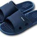 Massage Slippers for Women Men Acupressure Foot Plantar Fasciitis Sliders House Ladies Reflexology Sandals Shower Shoes Non-Slip Quick Drying Pool Beach Indoor Outdoor (8-8.5 Women/7-7.5 Men, Blue)