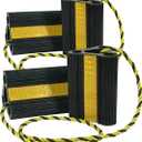 Vacallity RV Wheel Chocks for RV Tire Chock Block Camper Travel Trailer Car Truck, Upgrade Rubber Wheel Chocks with Rope,Easy to Use,Wheel Immobilizers & Chocks (2pair4pack)