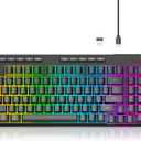 Redragon K517 Pro Wireless Gaming Keyboard, RGB Backlit, Tri-Mode BT/2.4GHz/USB-C, Mechanical Feel 94 Keys Computer Keyboard with 4 Macro Keys, Number Pad, 4000mAh Battery for Win/MAC