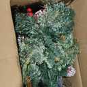 Lunmon 2 Pack 4FT Entrances Christmas Trees for Porch Pre Lit Artificial Pathway Potted Xmas Tree with 100 LED Lights 8 Mode Remote Control Berries Pine Cones for Front Door Driveway Yard Outdoor