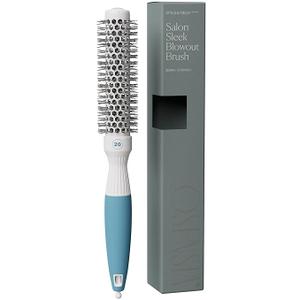 Round Brush for Blow Drying  Extra Small Ceramic Thermal Ionic Roller Brush for Sleek, Salon Blowout  Lightweight Round Hair Brush for Precise Styling and Manageable Hair (Bristle 1.7in, Barrel 1in)