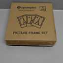 upsimples 8x8 Picture Frame Made of High Definition Glass, Display Pictures 5x5 with Mat or 8x8 Without Mat, Gallery Wall Frame Set, Black