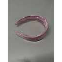 WantGor 1.6 Inch Wide Headbands Silk Satin Plain Headband for Women, Non Slip Solid Hair Bands Hair Accessories Cosplay DIY Holiday Head Band (Rose Red, Large)