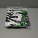 Kids Girl Halloween Costume Black White Striped Ruffle Tulle Tutu Dress with Headband Cosplay Birthday Party Outfit (8-9 Years)