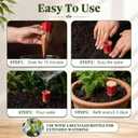 6 Pack Terracotta Watering Spikes with Lids and 3 Shovels Plant Watering Devices Wine Bottle Automatic Plant Slow Release Self Planting Stakes for 5-9 Pots(4.92 x 1.57 x 1.57 Inches)