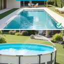 【2026 Upgrade】 Pool Fountain for Above and In-Ground Pools, 360° Adjustable Wide Waterfall Sprinkler with Extension Tube, Swimming Relaxation & Cooling 10-20 Degrees ﻿ ﻿ ﻿ ﻿