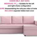 MASTERS OF COVERS Snug Fit Friheten Slipcover for The IKEA Friheten with Chaise Corner Cover, Sofa Bed Cover, Sectional Slipcover Replacement (Pink)（Cover Only！Not Sofa！）