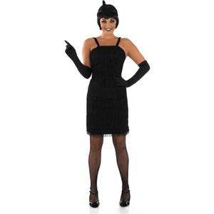 fun shack Womens Flapper Costume Black Dress Decades 20s Costumes For Women (XX-Large)