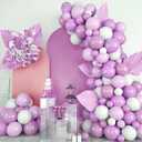 4FT Mini Arch Cover Petite Stretch Fabric for Baby Showers, Kids Birthdays & Photo Corners Lilac Backdrop for Small Events & Tablescapes