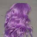 Curly Wavy Purple Wig for Women Side Part Colorful Wig Cosplay Costume Synthetic Replacement Wig for Women, Purple