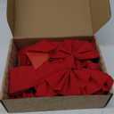 JOYIN 12 Pack Christmas Red Velvet Bows, 13" Long by 9" Wide Decorative Christmas Bows for Wreath Garland Tree Decor, Indoor Outdoor Holiday Decorations (Small)