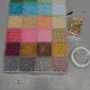 TEXGIZRLY 3mm Glass Seed Beads for Jewelry Making, Friendship Bracelet Making Kit for Girls Adults, 24 Colors Bead Bracelet Kit for DIY Crafts Gifts (3MM-A)