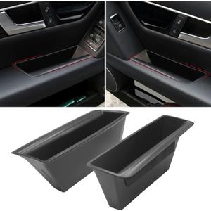 TTCR-II Compatible with Mercedes Benz C Class Door Storage Box W204, 2 Pcs Door Handle Pocket Storage Box Insert for C300 C400 C63 2008-2014 (for Sedan Only, Not for Coupe)