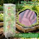 Cyrico Bird Netting Plant Cover for Tomato Cage, 3 Pcs Garden Mesh Cover with Zipper and Drawstring, Insect, Bird & Small Animal Protection Net for Vegetables, Fruits and Flowers, 59" x 17.7"