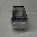 Metal Rolling Stackable Wire Baskets with Wheels Multi Purpose Storage Cart for Kitchen Bathroom Living Room Bedroom Space Saving Organizer Basket (3-tier, Black)