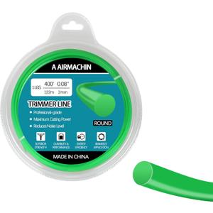 2 x T-03866 Twisted Trimmer Line for Makita Weed Wacker String0.080, Green, 175, 1/2 lbs.