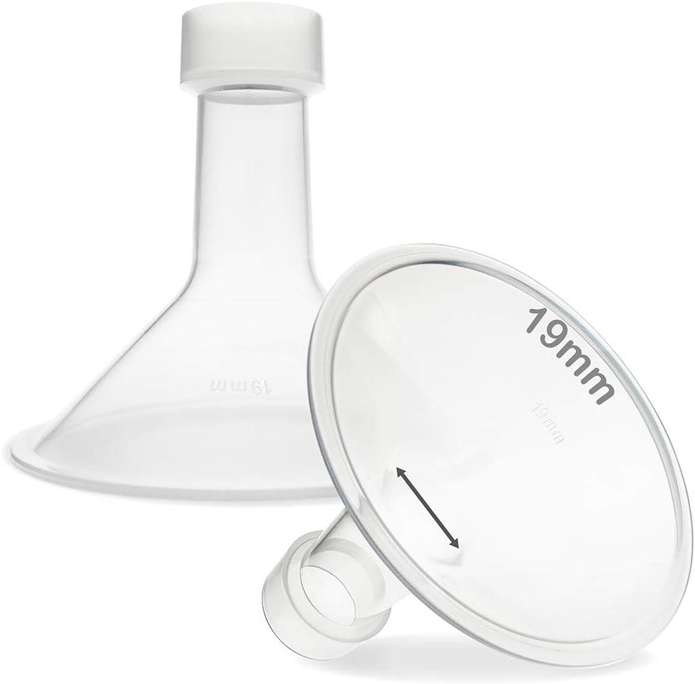 Nenesupply 19mm Flange Breastshield Compatible with Lansinoh Pump Parts and Breastpumps. Replacement to Lansinoh Flange 19mm Breastshield. Work with SignaturePro SmartPump Manual