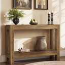 Tohomeor Farmhouse Console Table, 2-Tier Wood Sofa Table Behind Couch Narrow Entryway Accent Table for Entrance, Hallway, Living Room, Foyer