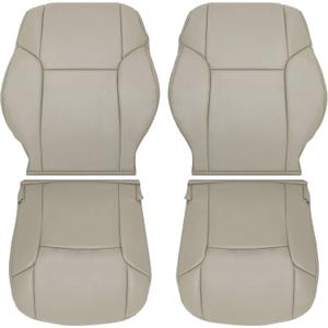 SecosAutoparts Driver & Passenger Side Bottom & Top Lean Back Leather Seat Cover Tan Compatible with Toyota 4Runner Limited 2003 2004 2005 2006 2007 2008 2009