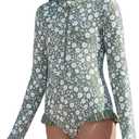 GRACE KARIN Girls Size 10 Swimsuits Rashguard Long Sleeve Swimwear Hollowed-Out Bathing Suit