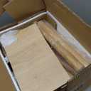 LAATOOREE Nightstands Set of 2, Small Side Table, Bedside Table with Fluted Door, Solid Wood Feet; Modern Mid-Century End Table for Bedroom, Small Space (Natural)