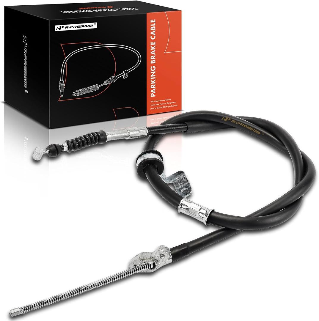 A-Premium Rear Driver Side Parking Brake Cable Assembly Compatible with Toyota Models: RAV4 1996-2005