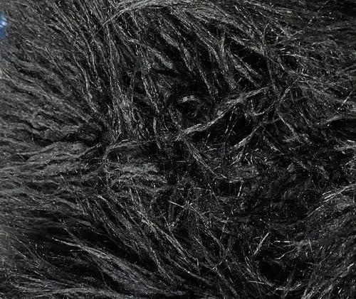 Long Pile/Mongolian Faux Fur Fabric-60 Wide- Half Yard- Black Fabric