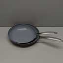 GreenPan Valencia Pro Hard Anodized Healthy Ceramic Nonstick 10" and 12" Frying Pan Skillet Set, PFAS-Free, Induction, Dishwasher Safe, Oven Safe, Gray