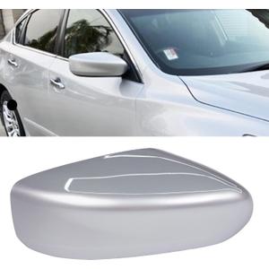 Moonlinks Compatible with Nissan Altima Mirror Cover Replacement 2013 2014 2015 2016 2017 2018, Silver Mirror Cap Trim Without Turn Signal Light for Right Passenger Side