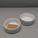 Ceramic Dog Bowl Set of 2 with Anti-Skid Base - 5" Wide x 2" Tall Ceramic Dog Bowls for Small Dogs - 2 Cup Capacity Food and Water Bowls for Dogs - Rubber Bottom Pet Bowl Set of 2 for Small Pets