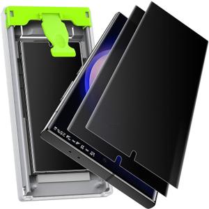 2 Pack for Samsung Galaxy S23 Ultra / S22 Ultra Matte Privacy Screen Protector, Auto Dust Removal Auto Alignment, Anti-Glare Anti-Spy PET Film [Non-Glass], Fingerprint ID Support, Case Friendly