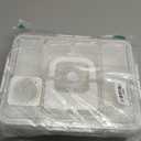 Chilled Snackle Box Container with Ice Pack, Charcoolerie Chilled Portable Serving Tray with Lid and Handle 8 Compartment Snack Container for Charcuterie Snack Road Trip Picnic Keep Fresh