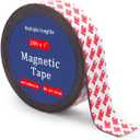 Magnetic Tape Roll with Self Adhesive Backing, (1 in Wide x 20 ft Long) Flexible Sticky Magnet Strips for Kitchen, Garage Whiteboards and Fridge Organization