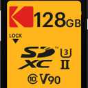Kodak 128GB UHS-II U3 V90 Ultra Pro SDXC Memory Card - Up to 3000MB/s Read Speed and 270MB/s Write Speed