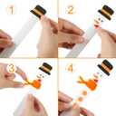 Kathfly 96 Sets Snowman Stick Ornament Craft Kit Winter Arts and Crafts Bulk Snowman Hats Ornaments Crafts for Kids Winter Xmas DIY Classroom Home Activities Party Favors