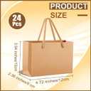Bgtecho 24 Pack Extra Small Gift Bags, 3.9 x 4.7 x 2.4 Inch Small Paper Bags, Gift Wrap Paper Bags with Handles, Mini Brown Gifts Card Bag for Wedding Birthday Baby Shower Party Favors