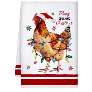 Christmas Tree Kitchen Towels Set - Blue Christmas Tree Hand Towels for Bathroom, Blue Kitchen Bathroom Decor, 16x24 Inches, Set of 4