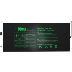 iPower 48" x 20.75" Seeding Heat Mat with Thermostat Temperature Adjustable Knob, Warm Hydroponic Indoor Gardening Plant Germination Pad,