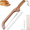 Pranski Bread Knife for Homemade Bread 14.5'' Sourdough Bread Knife, Premium Slicer for Homemade Bread, Baguettes and More Cuts Thin, Ergonomic Handler Premium Sharpness Blade (Brown)