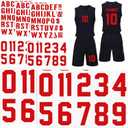 190 Pcs Iron on Letters Iron on Numbers Alphabets Fabric Stickers 8 Inch and 3 Inch Number Patches 2'' Heat Transfer Letters for Clothing DIY Crafts Sports Team Uniform(Classic Style,Red)
