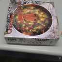 Lulu Home 16 Inch Pre-lit Christmas Wreath with Hook, Battery Operated Christmas Wreath Decorative Christmas Balls Hanging Ornament, Artificial Door Wreath 40 Clear LED Lights